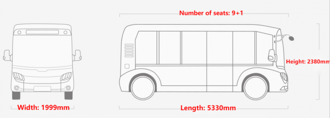 5.3 メートル 純電動バス TEG6530BEV 大型インテリアスペースバス 0